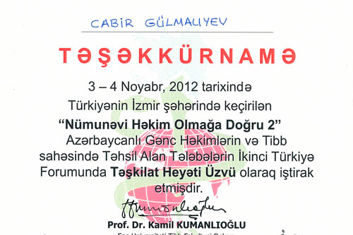 Dr. Cabir GÜLMALIYEV
